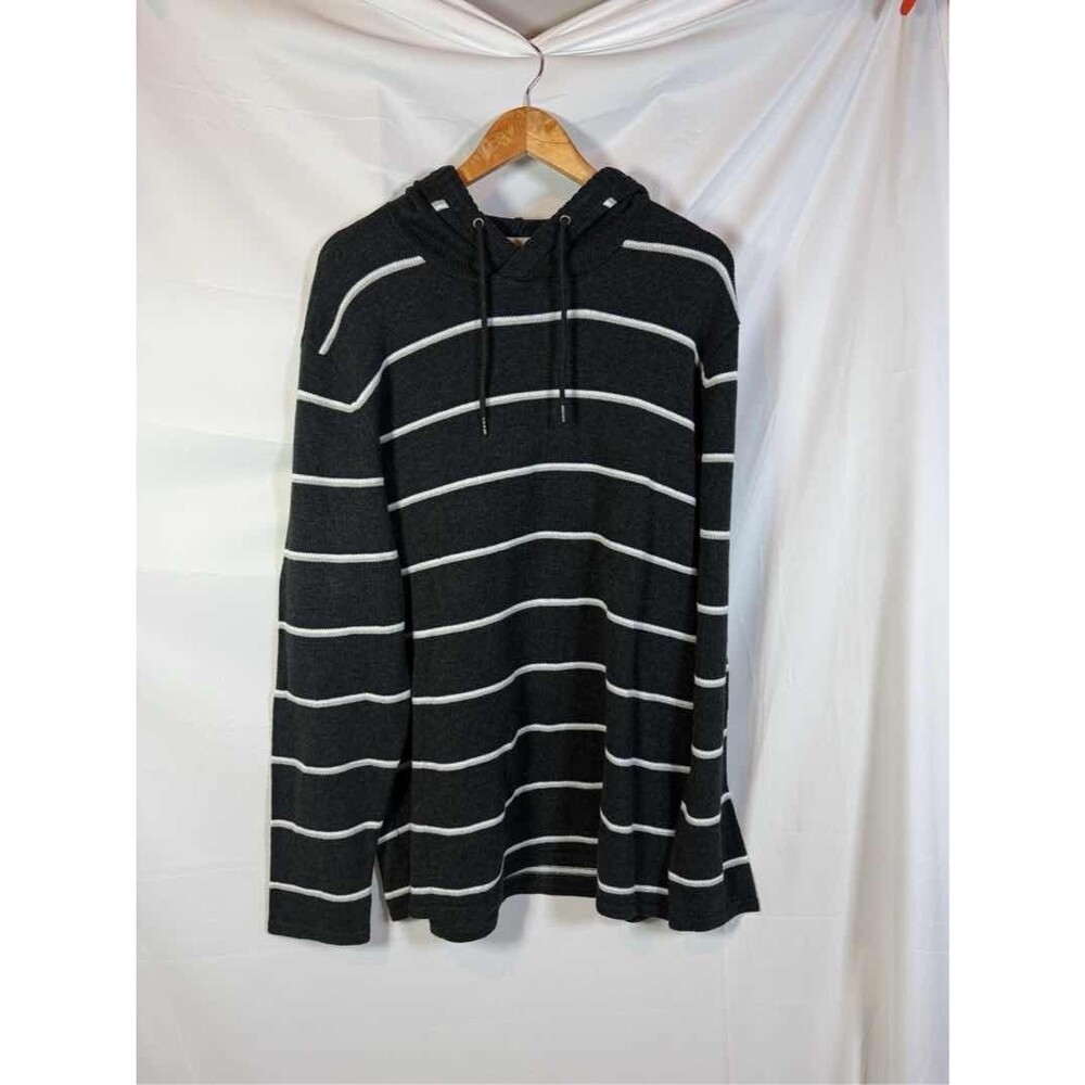 Retrofit Mens Striped Knit Hoodie Sweater Pullover Long Sleeve Casual Beach XXL